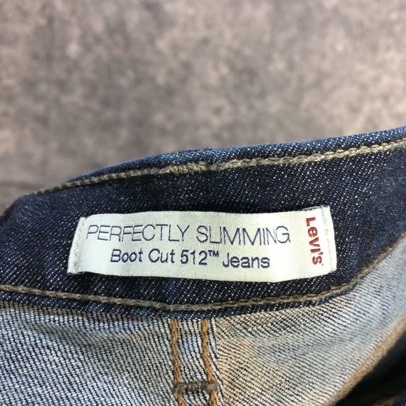 Levis Jeans Womens Size 16 Bootcut 512 Perfectly Slimming Stretch Flap Pockets - Picture 3 of 10